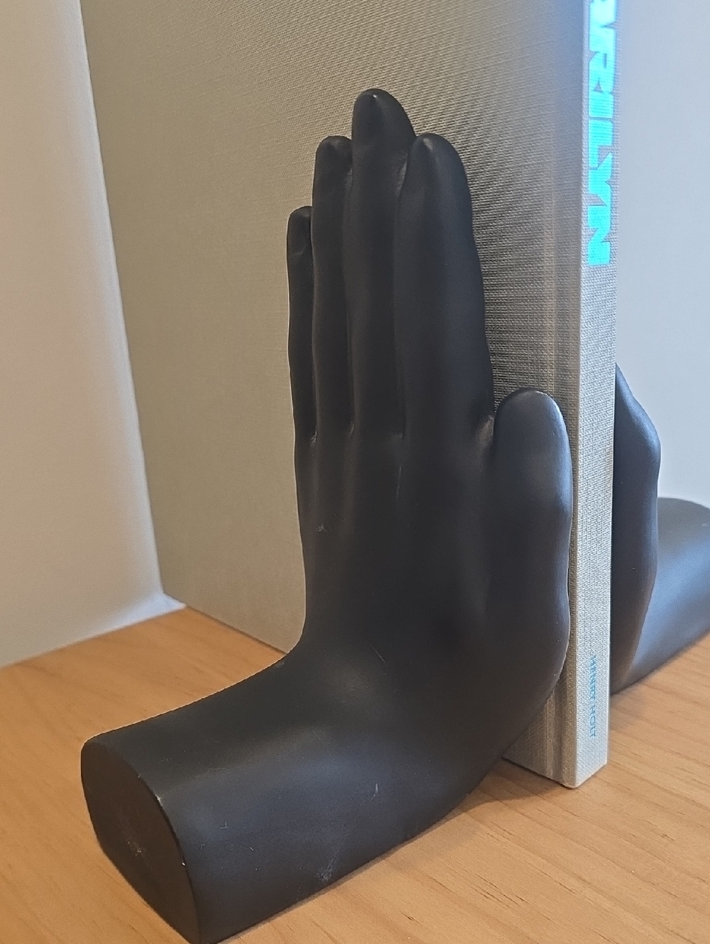 Vintage Black Hand Bookends (Pair) - Picture 3 of 7